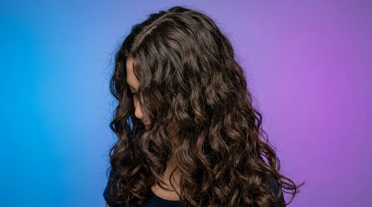 2C hair pattern showing deep S-shaped waves starting at the root with natural texture and volume