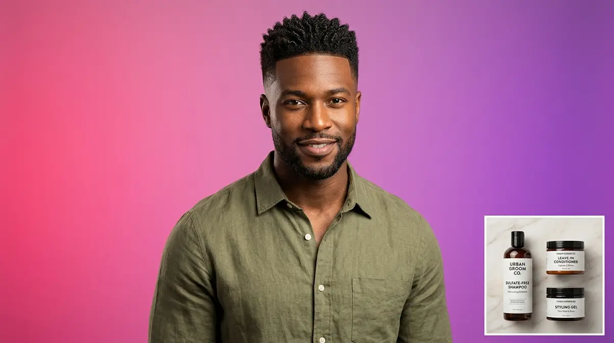 Man with short 4A hair coil sponge afro style showing defined S-coils and clean fade