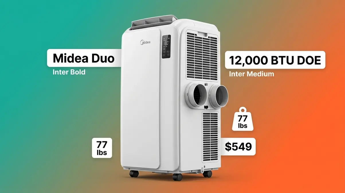 Midea Duo portable air conditioner 12000 BTU best for large tents at powered campsites