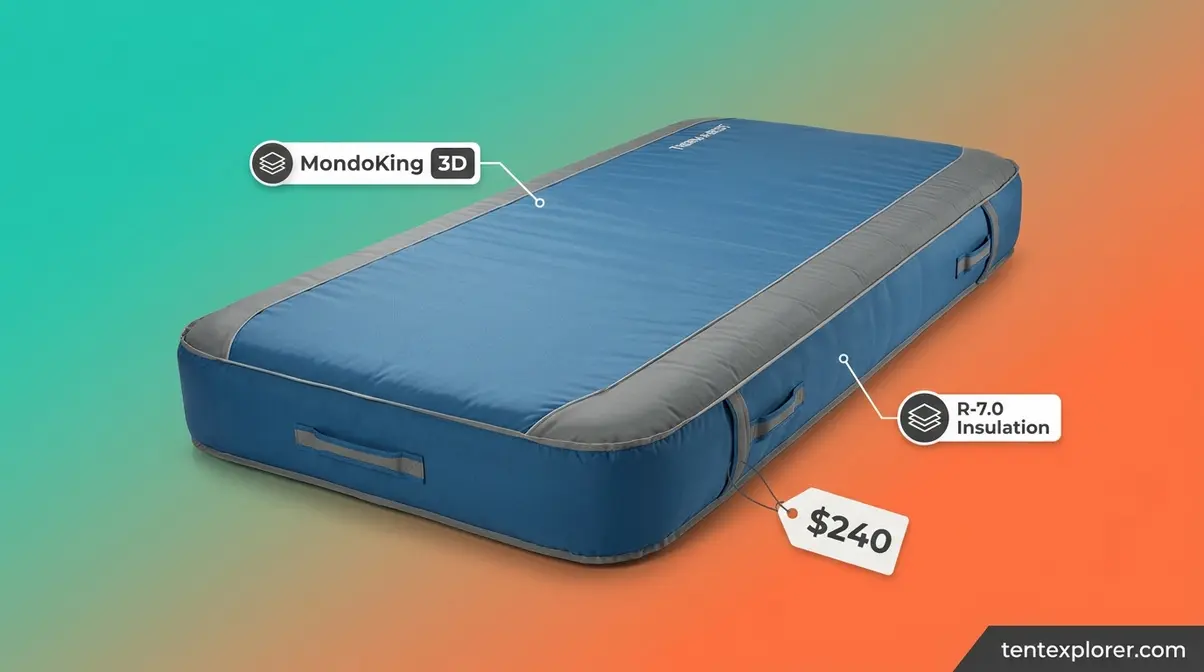 Therm-a-Rest MondoKing 3D camping pad providing stable foam core support for back pain