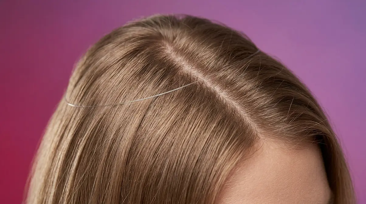 Safest hair extensions for thin fine hair showing halo wire with zero attachment to strands
