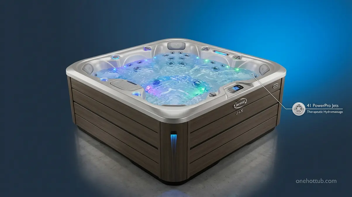 Jacuzzi J-LX Collection premium hot tub with 41 jets