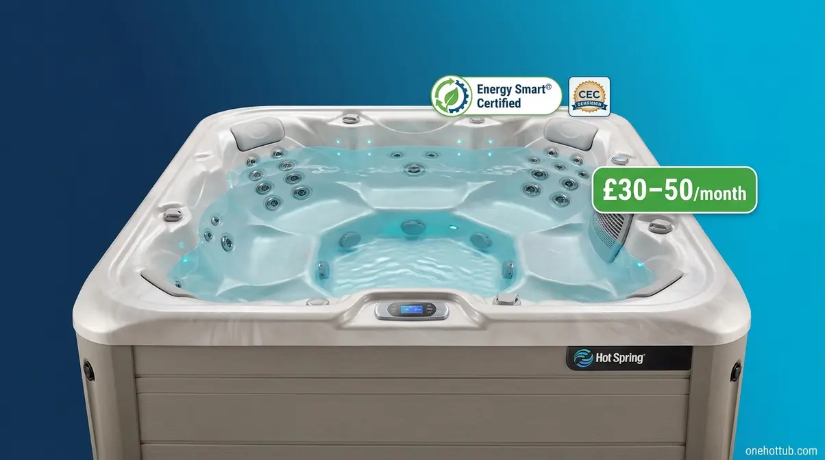 Best Hot Tubs for Winter UK 2026: Top 7 Compared 7 Hot Spring Spas premium hard-shell hot tub with Energy Smart certified insulation system
