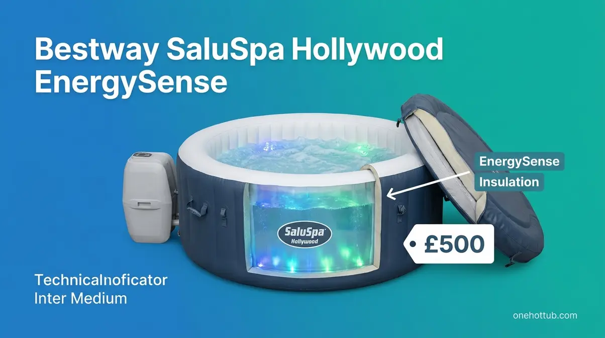 Bestway SaluSpa Hollywood EnergySense inflatable hot tub with LED lighting