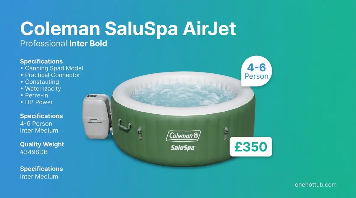 Coleman SaluSpa AirJet 4 to 6 person inflatable hot tub