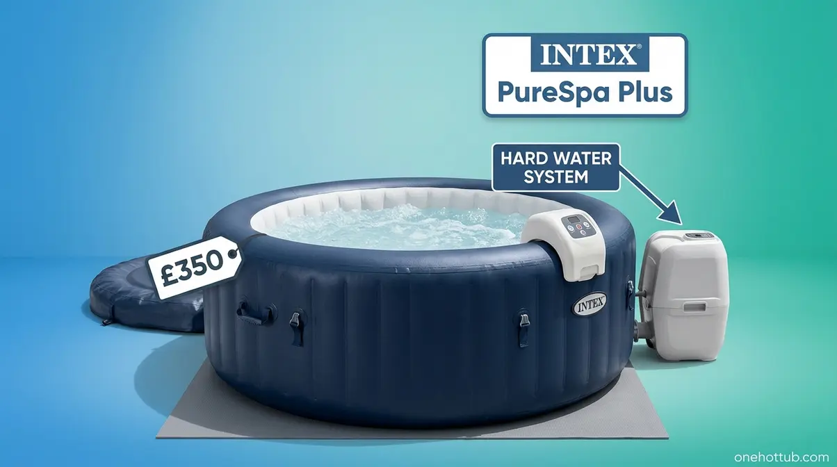 Intex PureSpa Plus inflatable hot tub with hard water treatment system