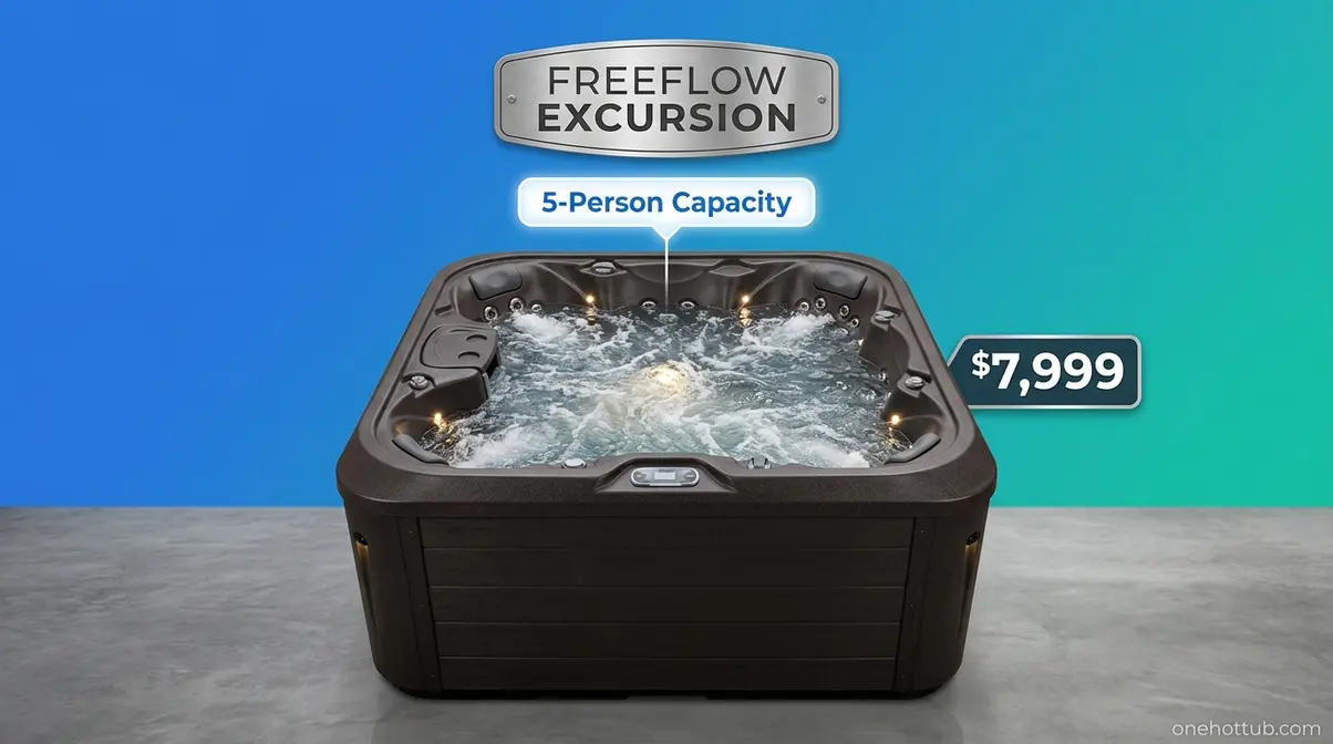 Freeflow Excursion Premier 5-person plug and play hot tub with 25 jets
