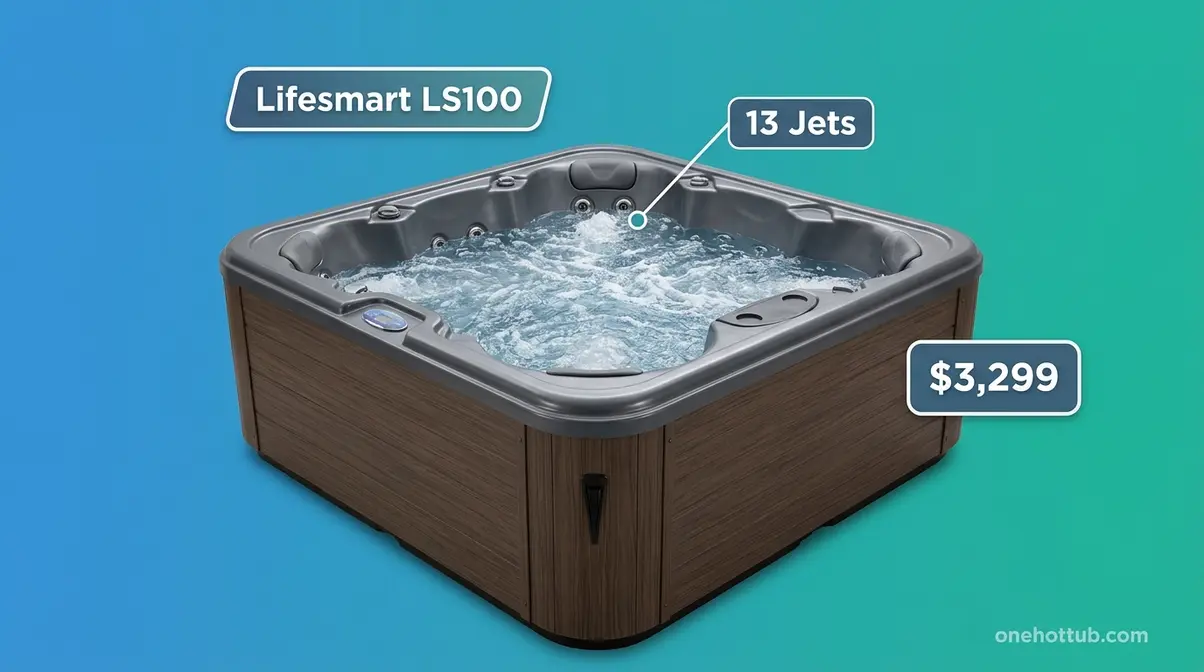Lifesmart LS100 budget plug and play hot tub with 13 jets