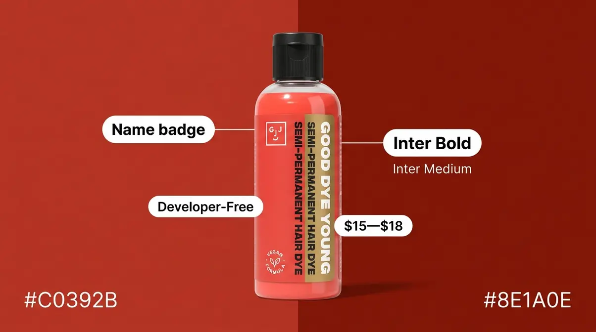 Good Dye Young semi-permanent red hair dye with developer-free vegan formula