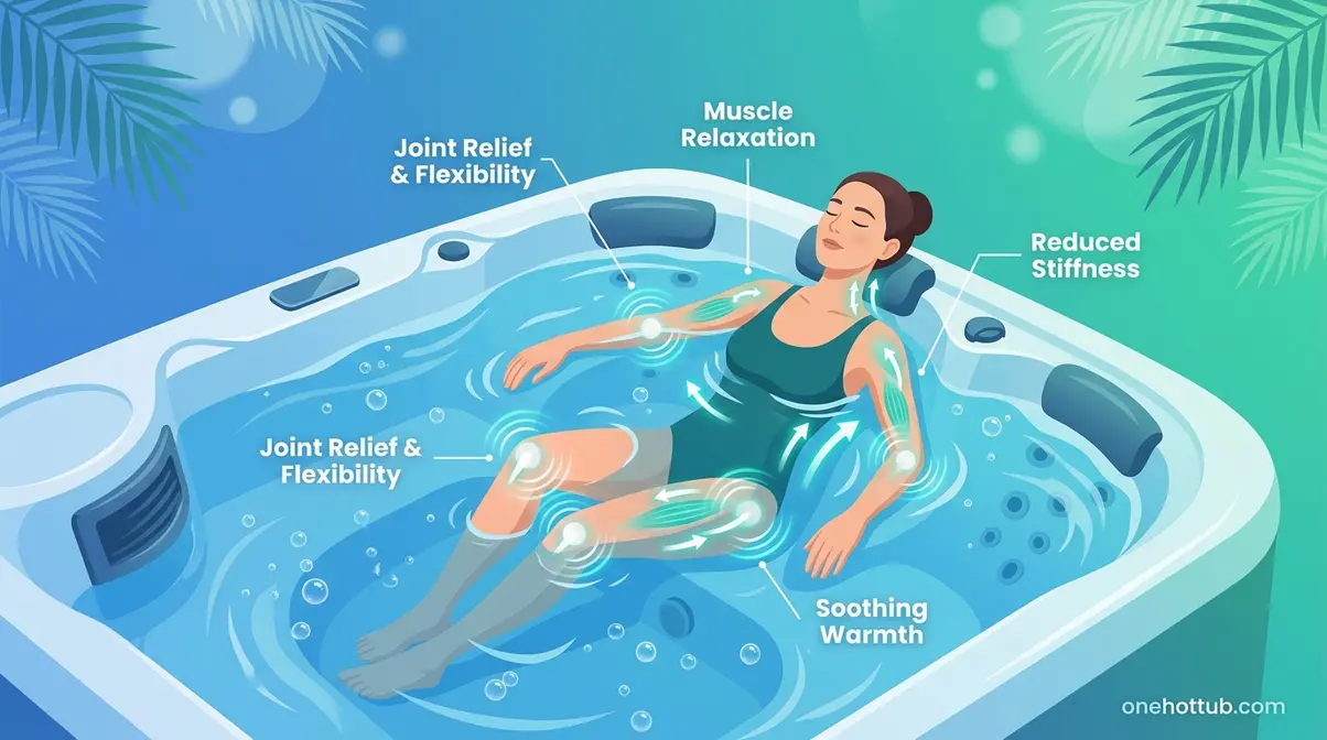 Hydrotherapy benefits of a saltwater hot tub for sciatica and joint pain relief