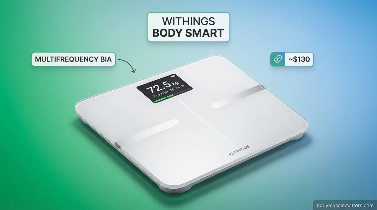 Withings Body Smart smart scale with 2.8-inch color LCD display and multifrequency BIA body composition tracking