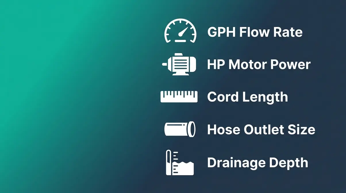 Best Sump Pump for Draining a Hot Tub: 9 Picks (2026) 18 Editorial evaluation criteria checklist for sump pump GPH, HP, cord length, and drainage depth
