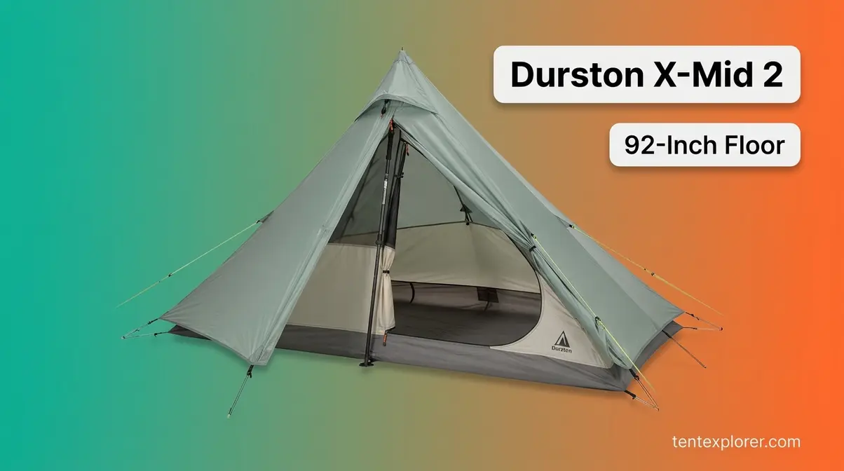 Durston X-Mid 2 trekking pole tent with 92-inch floor length