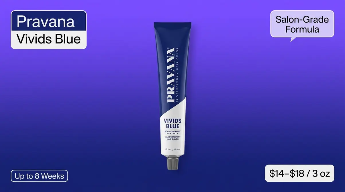 Pravana Vivids Blue professional-grade semi-permanent hair color tube for salon results