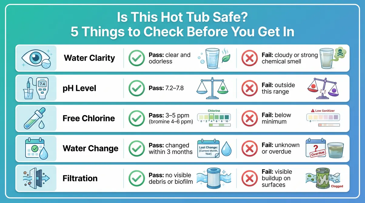 Can You Get STDs From a Hot Tub? The Science Explained 5 Visual checklist for assessing hot tub water safety before getting in