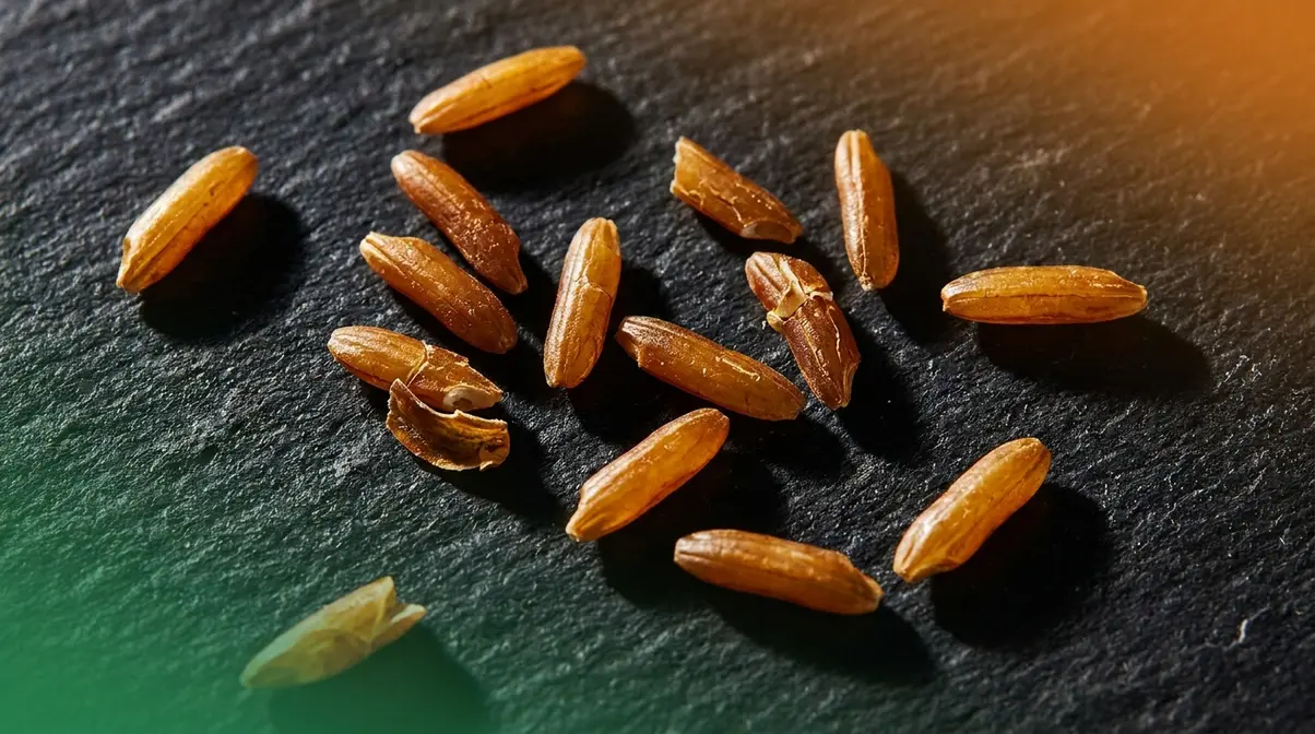 Close-up of perfectly golden crispy rice grains showing the crunchy texture from the 3-method crunch system