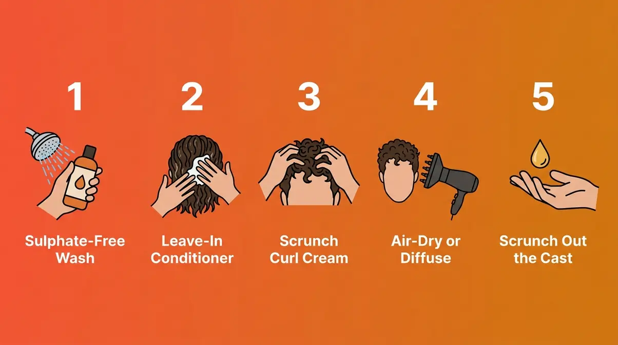 How to style short curly hair at home five step routine for men with curl cream and diffuser