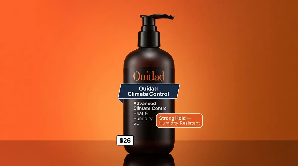 Ouidad Advanced Climate Control Gel bottle, best frizz control product for men with curly hair