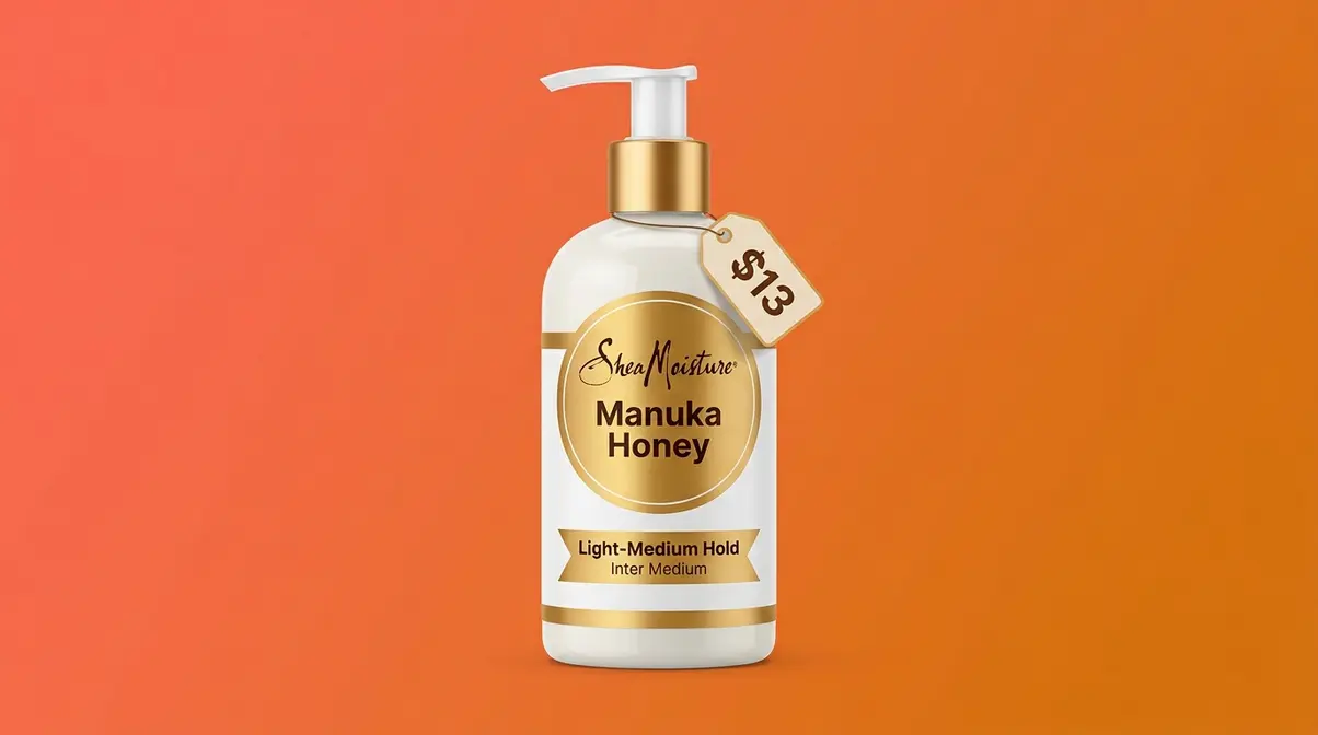 SheaMoisture Manuka Honey Styling Milk bottle for moisturizing men's curly hair