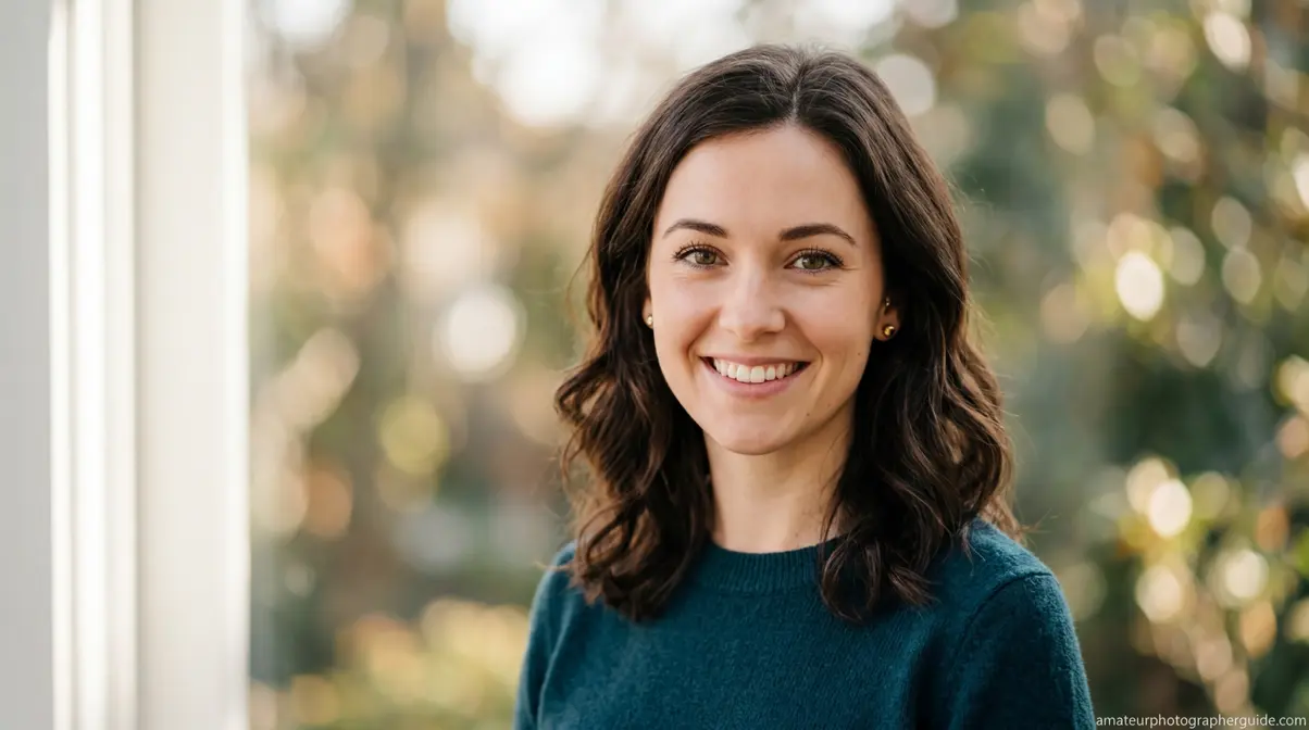 Portrait photograph demonstrating shallow depth of field with creamy background bokeh