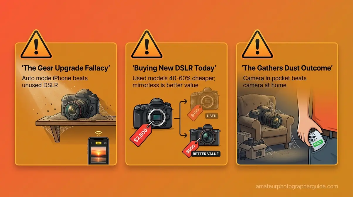 Three common camera buying mistakes photographers make when choosing between DSLR iPhone and mirrorless