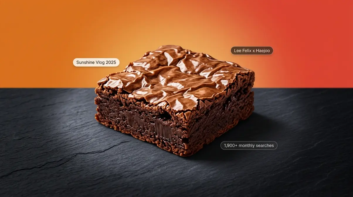 Felix Brownie Recipe: Fudgy, Crinkly-Topped Sunshine Method 1 Felix brownie recipe origin showing single perfect crinkly-topped brownie square from Stray Kids Sunshine Vlog
