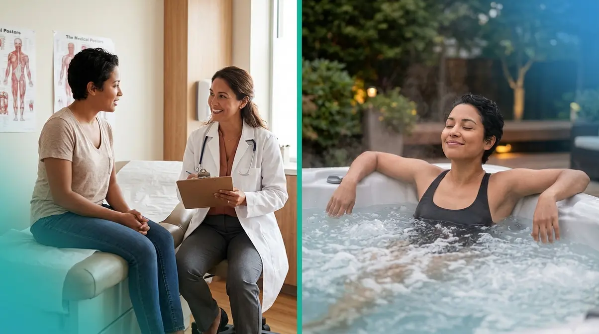 Hot Tub for Lower Back Pain Relief: Complete Guide 2026 8 Doctor consultation before hot tub therapy for lower back pain risks and contraindications