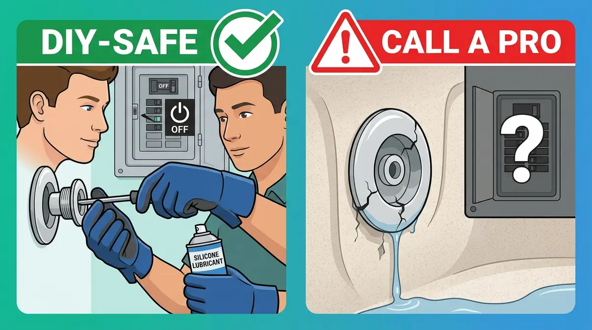 Hot Tub Nozzles Replacement & Cleaning: 2026 Guide 7 Hot tub jet safety warnings showing DIY safe tasks versus when to call a professional spa technician