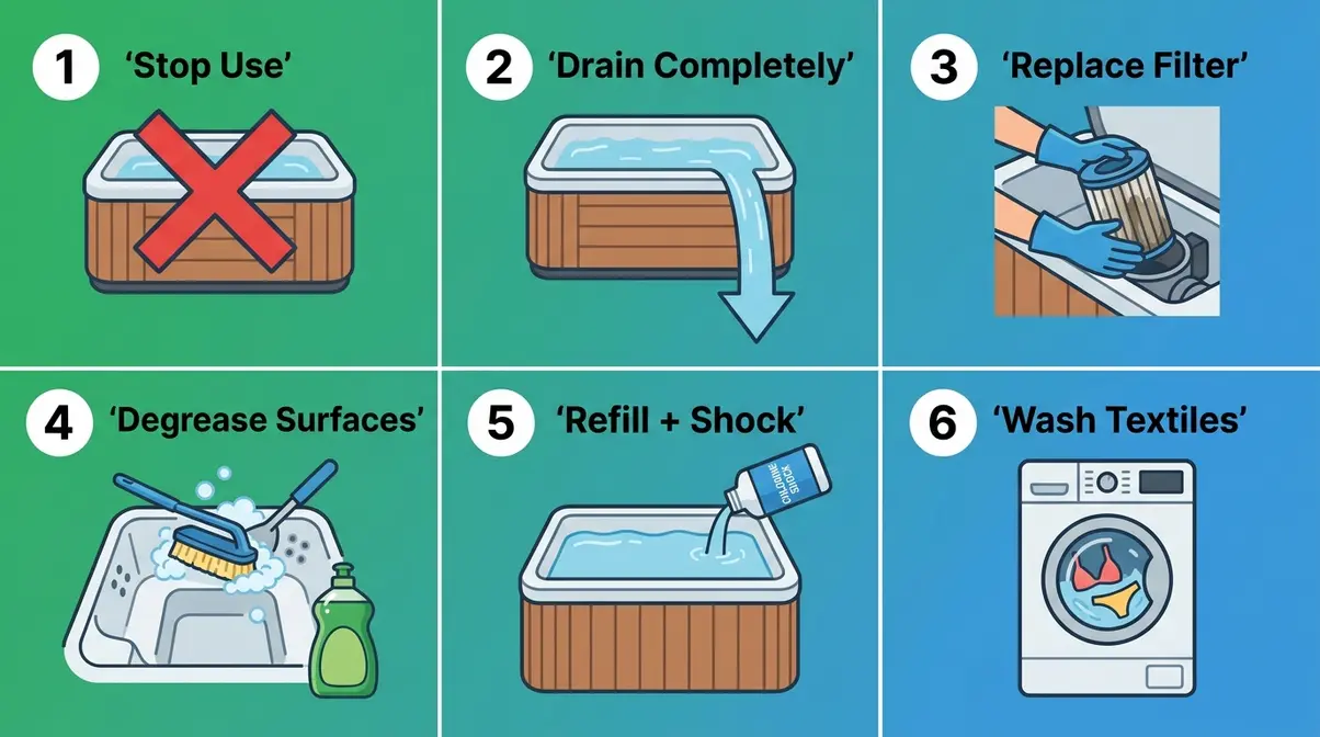 Hot tub decontamination protocol six steps for removing urushiol after poison ivy rash exposure