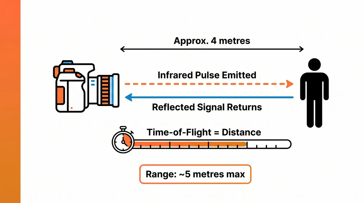 How active autofocus laser infrared beam works diagram