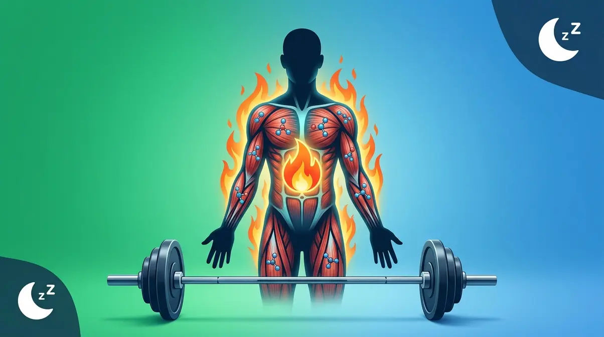 Science of fat loss illustration showing the four pillars: caloric deficit, protein, strength training, and lifestyle factors
