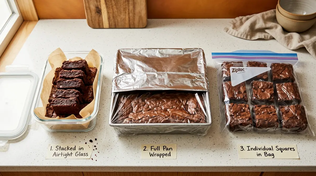 How Long Do Brownies Last? 7 Steps To Store Them Right 4 Three brownie room temperature storage methods — airtight container, wrapped pan, and individually wrapped squares