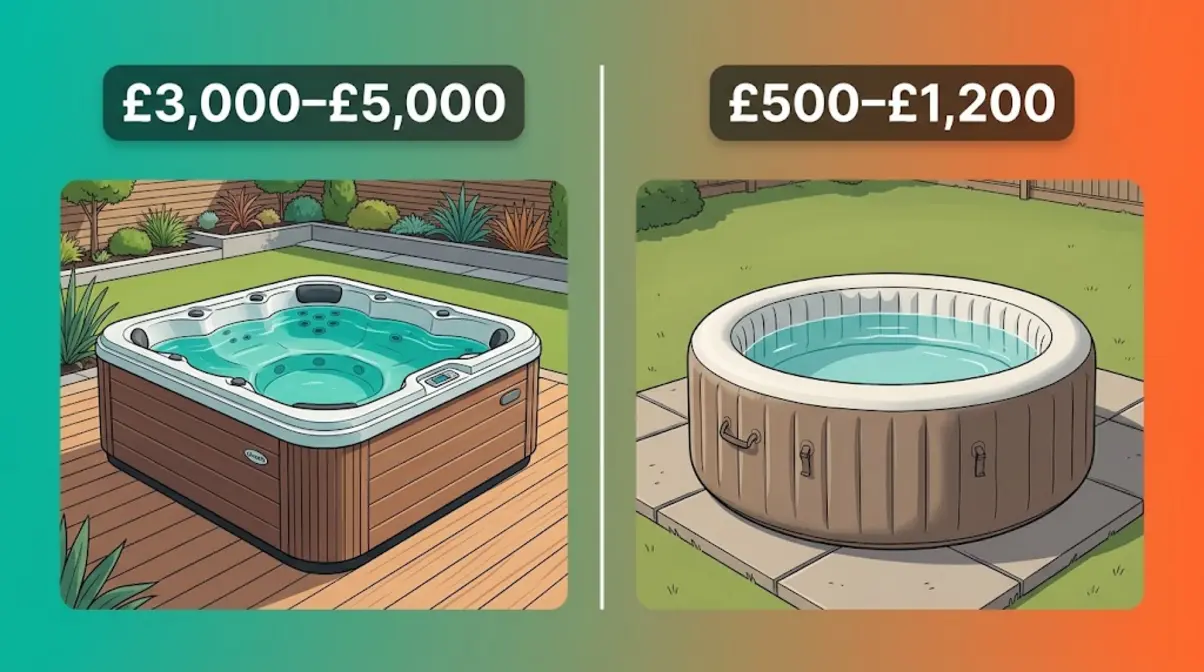 How Much Is a Second-Hand Hot Tub Worth UK? (2026) 1 Comparison of premium versus budget second-hand hot tub values in the UK market
