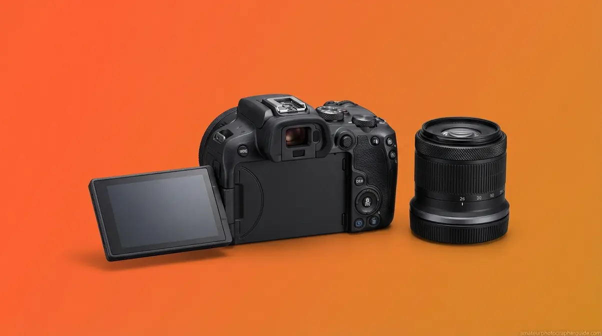 Mirrorless camera body with interchangeable lens showing compact form factor for beginners