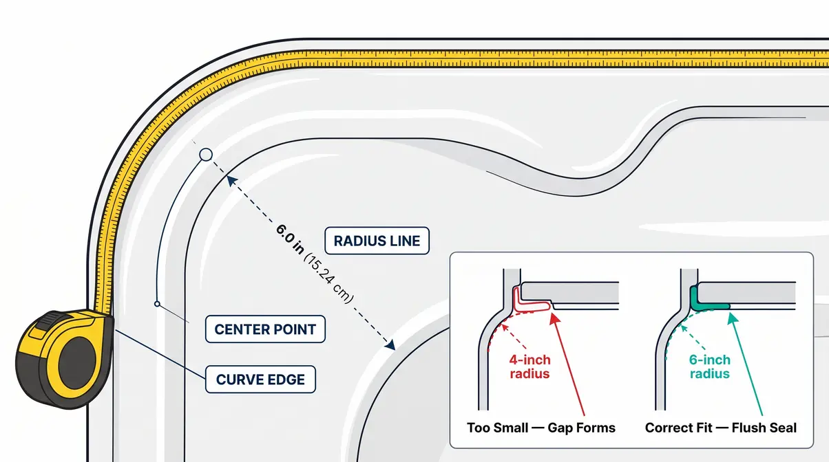 How to Choose a Hot Tub Cover: 5 Steps That Last 4 Hot tub cover corner radius measurement diagram showing how to find the correct radius for a custom cover fit
