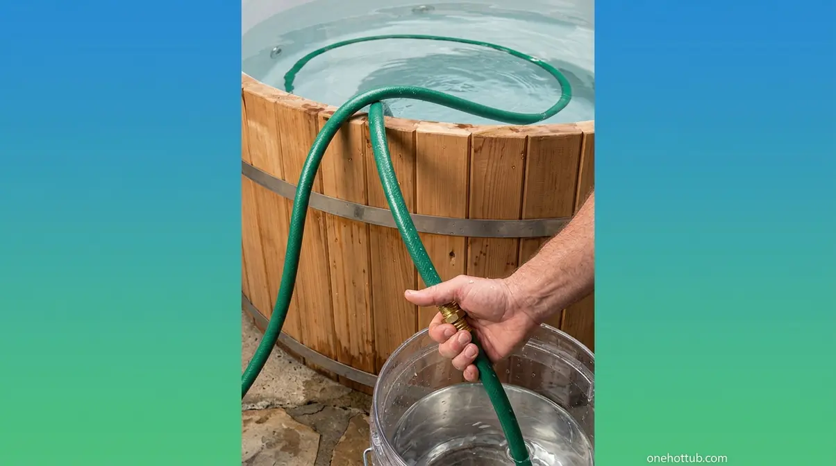 How to Drain a Hot Tub Quickly: 4 Easy Methods (2026) 2 Using a garden hose siphon method to drain a hot tub