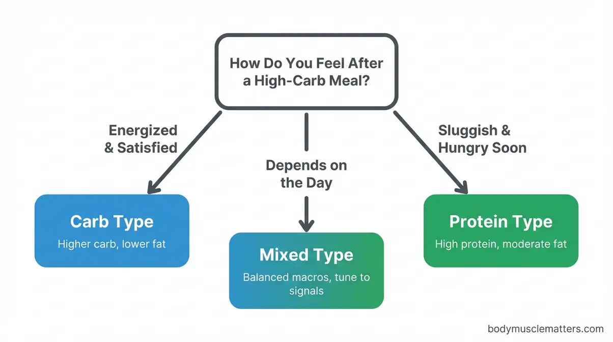 Flowchart showing how to identify your metabolic type using Paul Chek's method