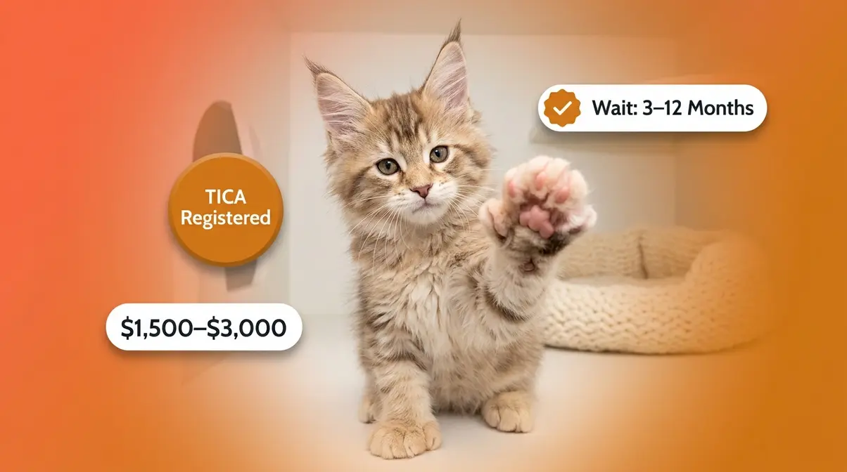 Polydactyl Maine Coon kitten with extra toe beans from TICA registered breeder