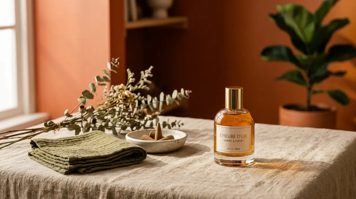 Advanced product photography styling scene showing rule of thirds composition with lifestyle props and directional light