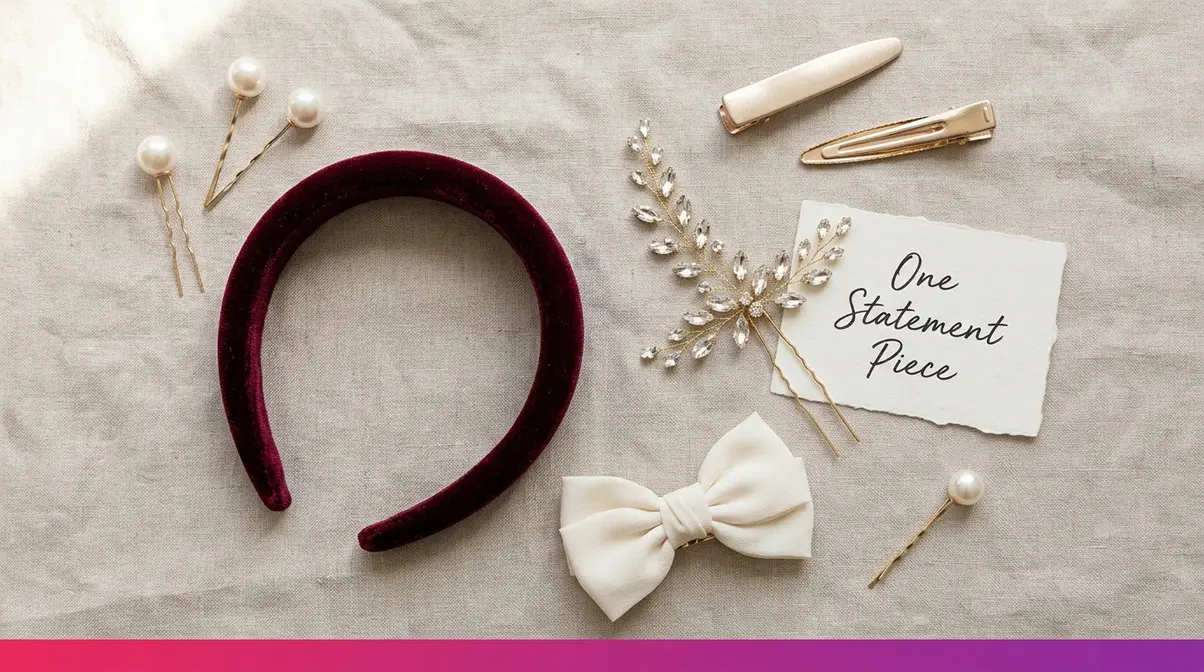 2026 prom hair accessories in style including pearl pins, gold clips, soft bow, and crystal vine