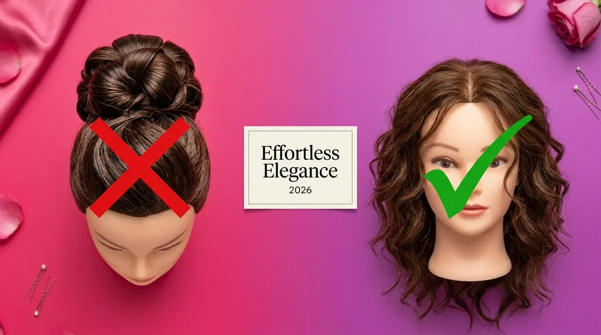 Prom hair shift 2026 showing contrast between stiff outdated styles and soft effortless elegance trend
