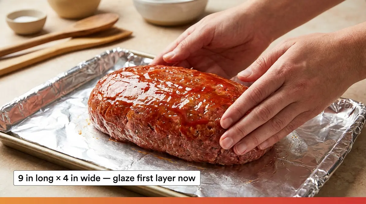 Quick Easy Meatloaf Recipe: Juicy Loaf In 55 Minutes 4 Hands shaping ground beef mixture into a free-form loaf on a foil-lined rimmed baking sheet before baking