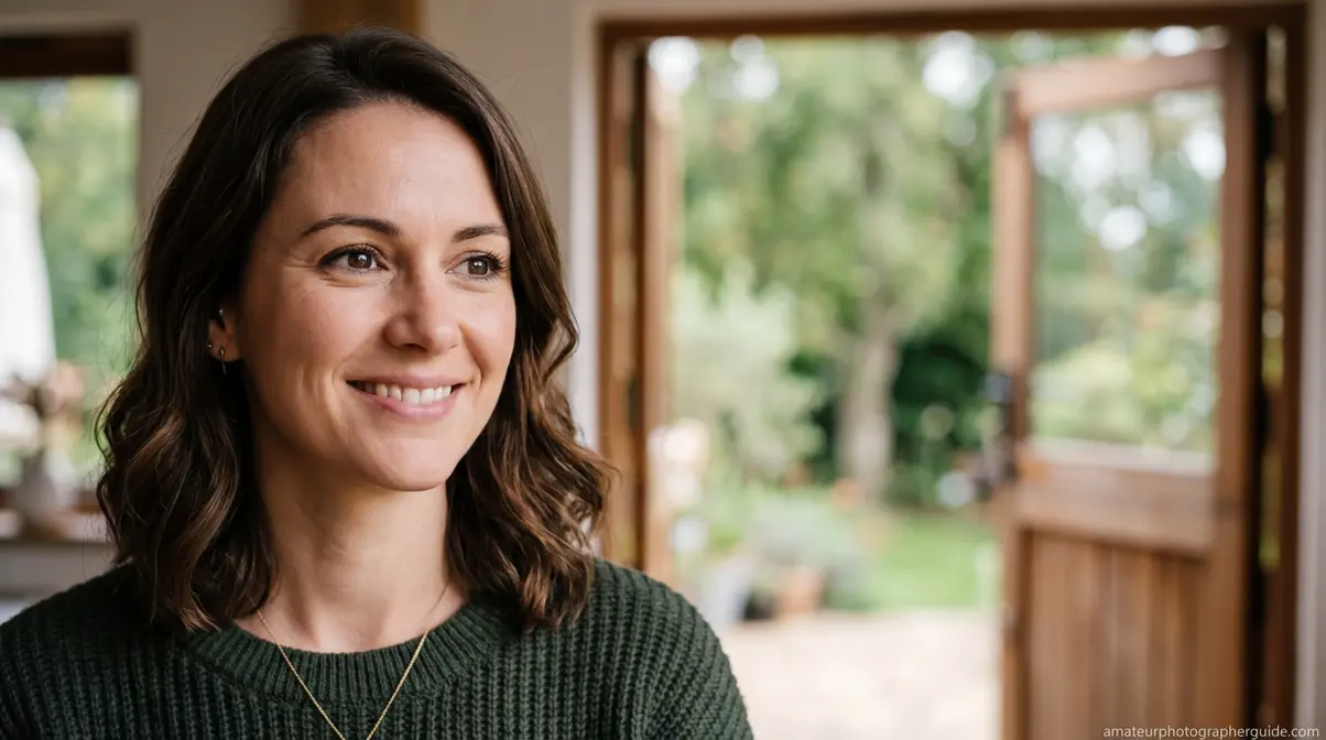 Portrait photography using the rule of thirds with the eye on the upper-left point