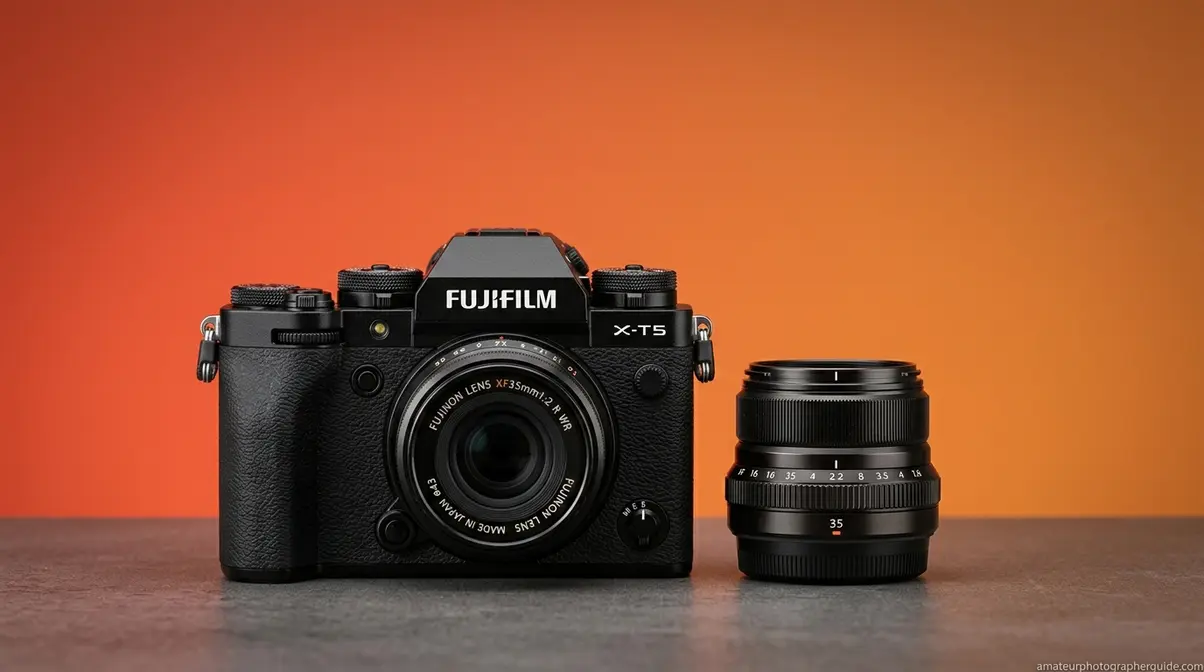 Compact mirrorless camera and 35mm prime lens ideal for discreet street photography