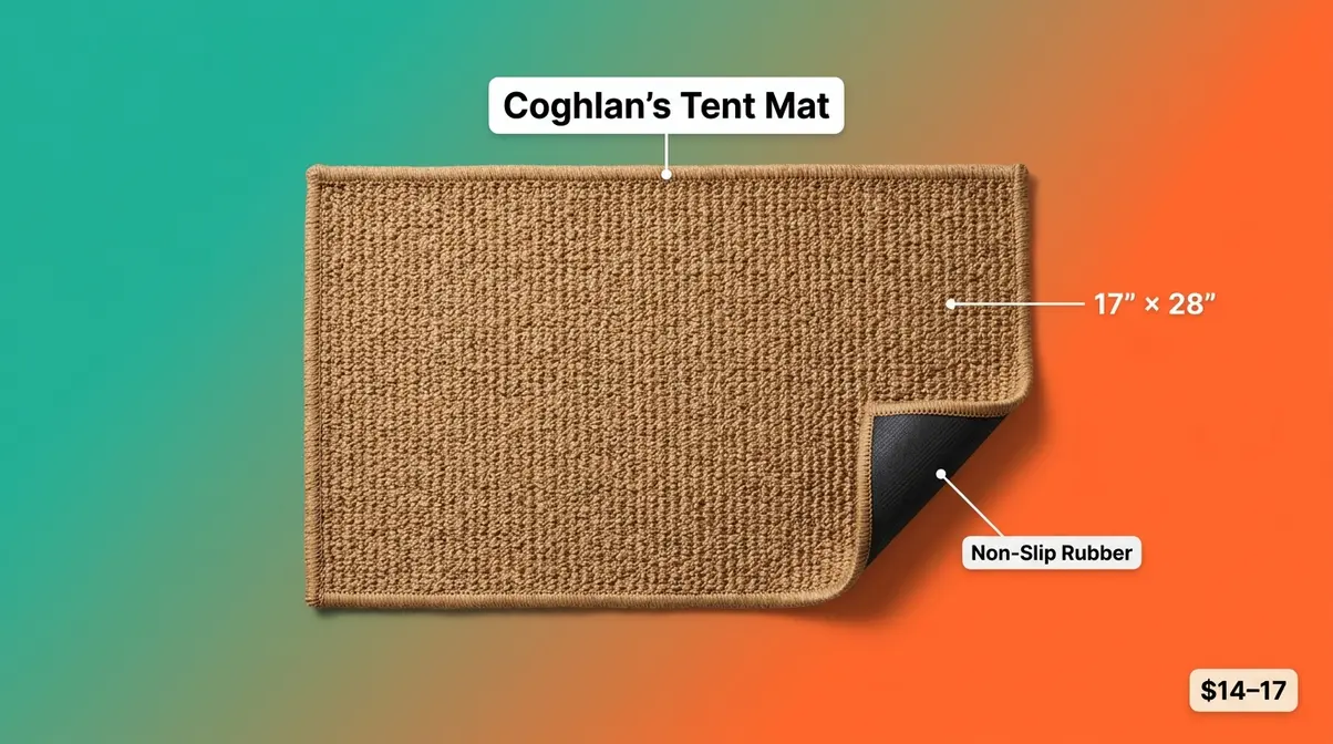 Coghlan's inside outside tent mat small olefin entry mat with non-slip rubber backing