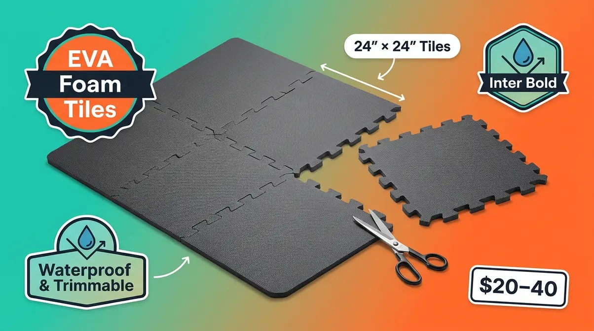 EVA foam interlocking puzzle tiles for tent floor coverage waterproof and trimmable