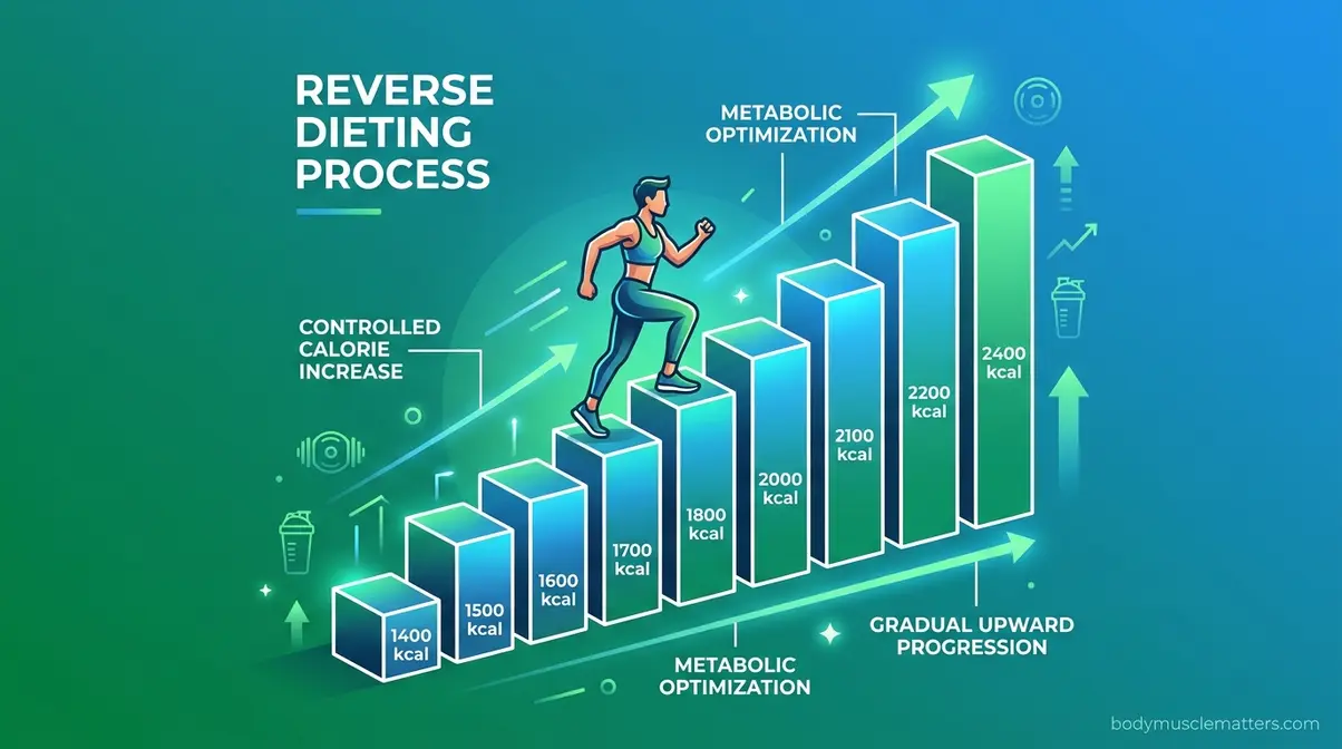Staircase chart representing reverse dieting calorie increases